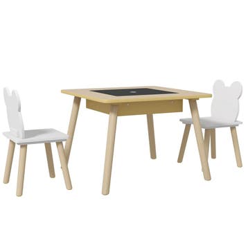 Kindertafel Met 2 Stoelen, Kinderzitgroep Met Opbergruimte B, Verzenden, Nieuw