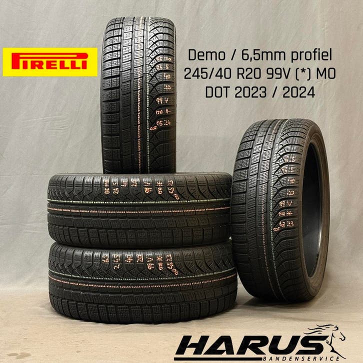 245/45/20 99V (*) MO Pirelli winterbanden demo/6,5mm profiel, Auto-onderdelen, Banden en Velgen, 20 inch, Erkend duurzaam, Winterbanden