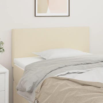 vidaXL Hoofdbord 100x5x78/88 cm kunstleer crèmekleurig, Verzenden, Nieuw, Crème, Overige materialen