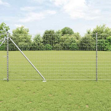 vidaXL Euro-hek met grondpennen 10 x 1,2 m Gegalvaniseerd, Tuin en Terras, Verzenden, Nieuw, IJzer
