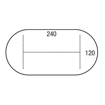 Ovaal model blad, 240x120cm, Overige plaatsen, Ophalen of Verzenden, Nieuw in verpakking, Bureau