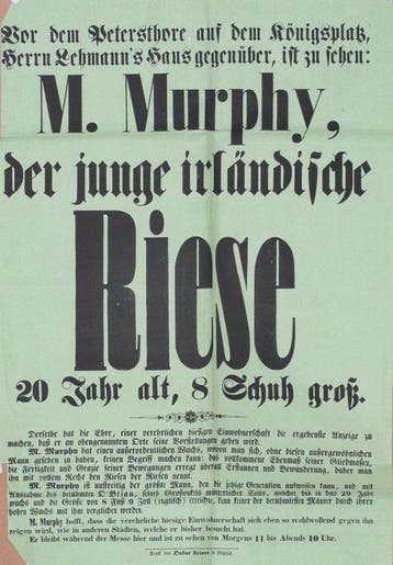 M. Murphy, der junge irländische Riese, 20 Jahr alt, 8 Schuh