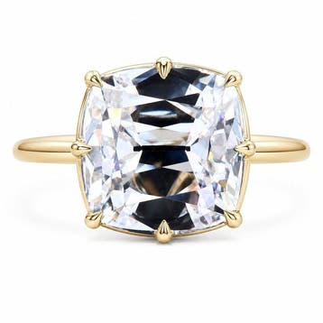 Ring - 14 karaat Geel goud - 4.08ct. tw. Diamant (Lab-grown), Nieuw