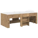 vidaXL Kinder Hoogslaper 2 pcs Artisanaal eiken 203 x 101,1, Verzenden, Nieuw, Bruin, Hout