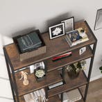 Boekenkast met 8 Verspringende Planken | Industrieel Hout, Verzenden, Nieuw, Met plank(en)