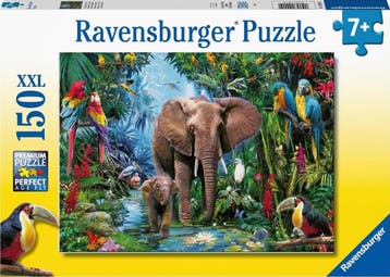 Olifanten in de Jungle Puzzel (150 XXL stukjes) |, Verzenden, Nieuw
