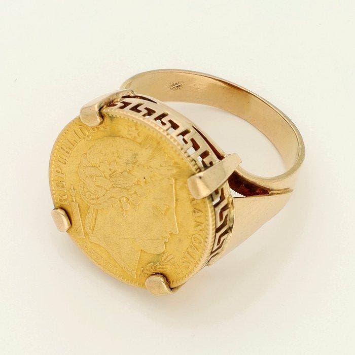 Ring - 18 karaat Geel goud, Sieraden, Tassen en Uiterlijk, Ringen
