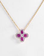 Halsketting - 14 karaat Geel goud - 1.22ct. tw. Saffier -, Nieuw