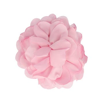 Haarspeld Duckklem 10cm – Haarbloem – Gladde Stof – Roze, Nieuw