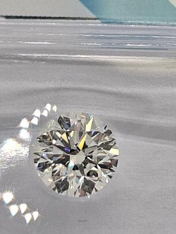 1 pcs Diamant (Natuurlijk) - 1.00 ct - Rond - D (kleurloos), Nieuw