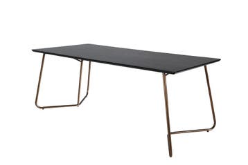 Eettafel  Bokke  190x90 cm  Zwart/Goud  Jörn, Verzenden, Nieuw
