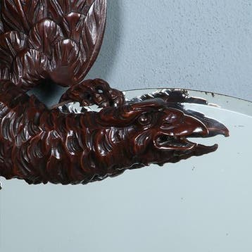 Fabelachtige spiegel Draak bij volle maan in de manier van, Antiek en Kunst, Antiek | Spiegels, Ophalen of Verzenden