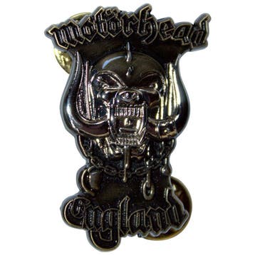 Motörhead England Gold - Pin officiële merchandise, Verzamelen, Ophalen of Verzenden, Nieuw, Kleding