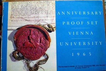 Oostenrijk. 1965, Silver Proof Set Vienna University, 4