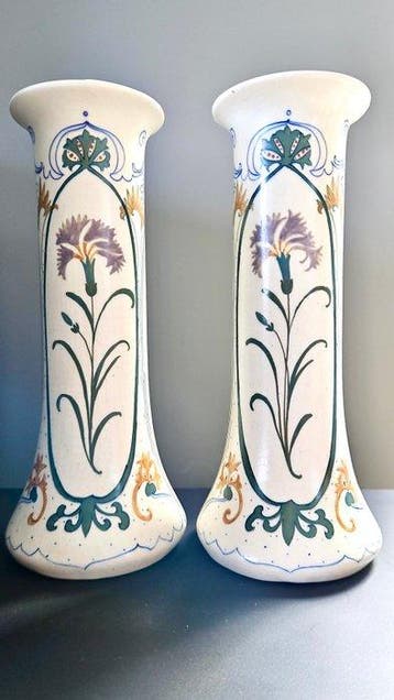 Arnhemse Fayencefabriek - Klaas Vet - Vaas (2) - Aardewerk -, Antiek en Kunst
