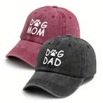 Cap Dog Mom en Dad in diverse kleuren met witte tekst, Verzenden, Nieuw