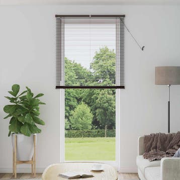vidaXL Venetiaanse jaloezie Donkerbruin met Patroon 213 x, Verzenden, Nieuw, Bruin