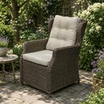 Ibiza dining tuinstoel bruin wicker | naturel mixed weave, Ophalen of Verzenden, Nieuw, Wicker