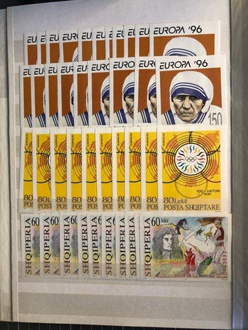Albanië 1963/1996 - Vellen, blokken en grote eenheden,, Gestempeld