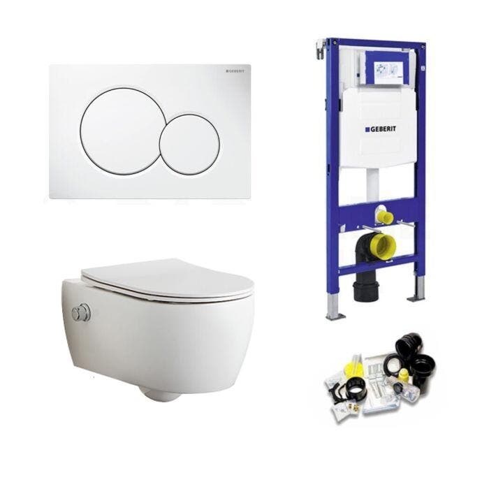 Geberit UP320 Toiletset Sani Royal Easy Flush Slim met Bidet, Doe-het-zelf en Verbouw, Sanitair