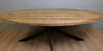 Prachtige modellen mangohouten tafels en eetkamerstoelen, Overige materialen, 100 tot 150 cm, Verzenden, Vijf personen of meer
