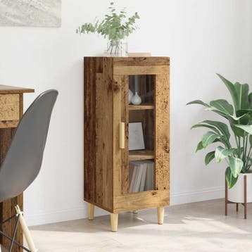 vidaXL Dressoir Oudhout 34.5 x 32.5 x 90 cm Bewerkt hout, Verzenden, Nieuw, Overige houtsoorten, Minder dan 50 cm