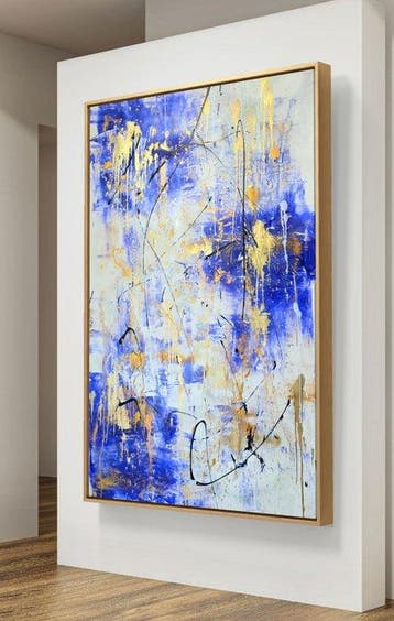 Irena Lenartowicz - Blue&Gold Composition- XXL