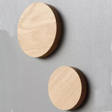 HOCHO Eikenhouten Koelkastmagneet ø80 mm – Perfect voor D, Ophalen of Verzenden, Nieuw