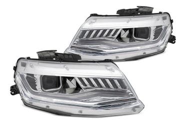 Koplampen Chevrolet Camaro 16-18 HID SEQ Chroom, Ophalen of Verzenden, Nieuw