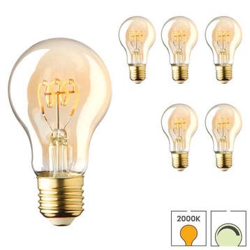 Set van 6 LED lampen E27 | 2.8 watt dimbaar | 2000K extra, Verzenden, Nieuw, E27 (groot), Overige typen