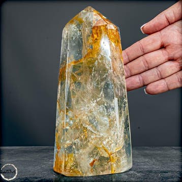Topkwaliteit citrien Crystal- 1232.43 g, Verzamelen