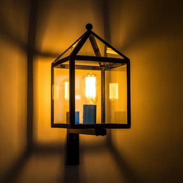 Bloemendaal Muurlamp Zwart met Lichtsensor LED, Tuin en Terras, Verzenden, Nieuw