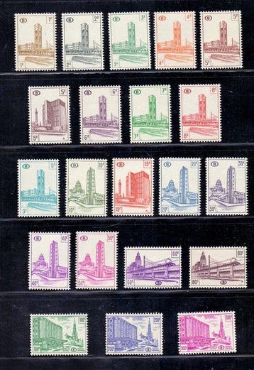 België 1953/1957 - Noord-Zuidverbinding te Brussel - OBP/COB, Gestempeld