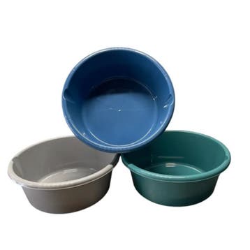 Set 3 Stuks - Afwasbak  - 7 Liter - 3 Kleuren - Ø 32 cm H, Ophalen of Verzenden