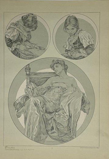 Alphonse Mucha (1860-1939) - Figures décoratives, Pl. 12
