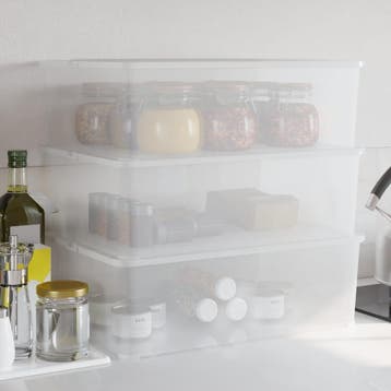 vidaXL Opbergboxen kunststof 3 st stapelbaar 25 L, Verzenden, Nieuw