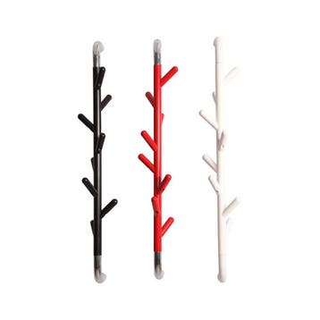 Basic Linair wandkapstok - rood/chroom, Verzenden, Nieuw
