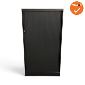 Ahrend - Roldeurkast - 144x80x45 cm - Bruin/Paars-Zwart -..., Werkplek, Ophalen of Verzenden, Gebruikt, Kast