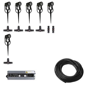 6x LED grond spot - 12V - 3 watt - complete DIY set, Ophalen of Verzenden, Nieuw
