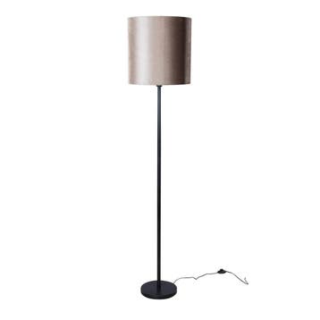 Vloerlamp zwart met velours kap taupe 50cm - Simplo, Huis en Inrichting, Verzenden, Nieuw, Classic-antique