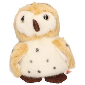 Wild Republic uil knuffel - pluche - bruin/wit - 13 cm, Verzenden, Nieuw