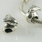 1 x Kraal Vogel 8 x 11 mm – 925 Sterling Zilver, Ophalen of Verzenden, Nieuw, Kraal