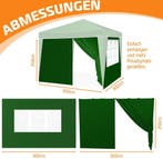 KESSER® Zijwand voor paviljoen - 3x3m - Groen, Verzenden, Zo goed als nieuw