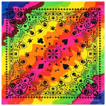 Bandana Zakdoek 55x55cm – Regenboog Paisleyprint –, Nieuw