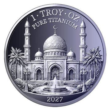 Verenigde Staten. 2027 1 oz Titanium Shahada Mosque Round BU