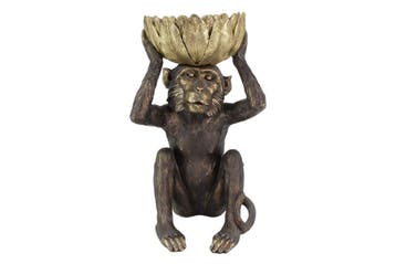 Decoratiefiguur AAP 50 cm handgemaakt met schelp zwart goud, Ophalen of Verzenden, Nieuw