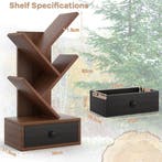 LIVSK Boomvormige Boekenkast - 5 Planken en Lade - Compact v, Verzenden, Nieuw