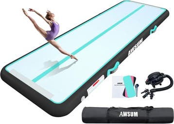 Airtrack 3m - AWSUM Gymnastiekmat | Retourdeal 41% Korting, Ophalen of Verzenden, Zo goed als nieuw, Rug, Fitnessmat