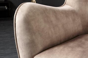 Design XL fauteuil AMSTERDAM champagne fluweel zwart metalen, Ophalen of Verzenden, Nieuw