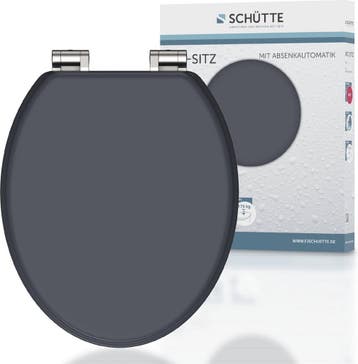SCHÜTTE WC-Bril 80104 SPIRIT ANTHRAZIT - MDF-Hout - Soft, Verzenden, Nieuw